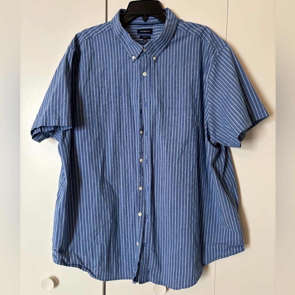 Croft & Barrow short sleeve blue men’s shirt